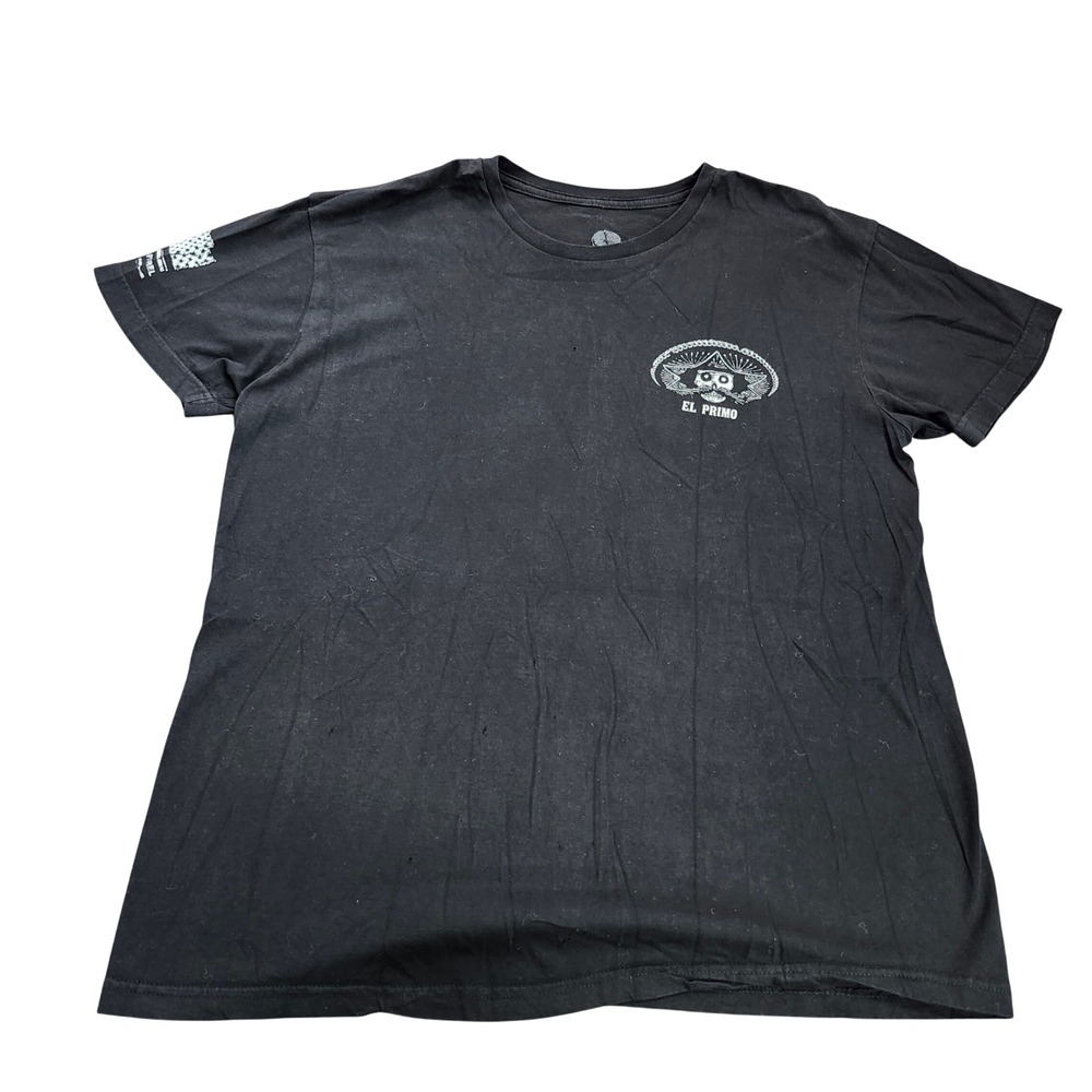 American Spartan Apparel T-Shirt Mens L El Primo Graphic Black Tactical EUC